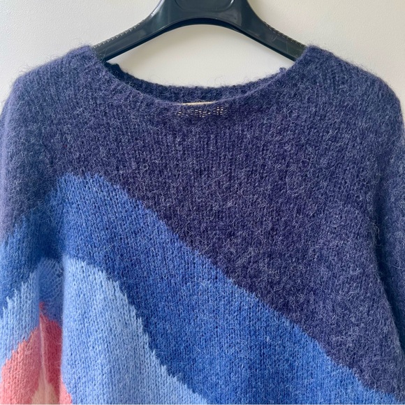 Sézane Winnie Jumper Pullover Sweater - Multicolor White Blue and Pink- Size S - Picture 7 of 11